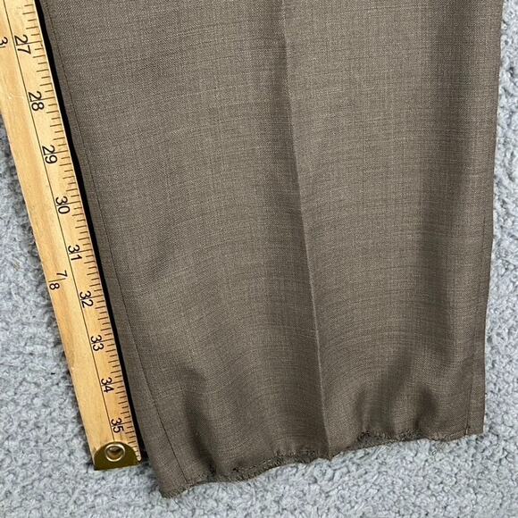 JOS A. BANK Traveler Tailored Fit Men's 46RX37 Brown 100% Wool Dress Trousers - Picture 6 of 11